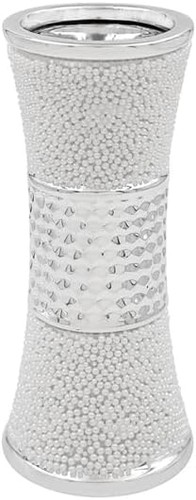 Silver chrome vase - silver, ornaments