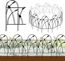 Metal Decorative Garden Fence Panels, 82cm.H x 50cm.W (10 Panels, Total Length 4