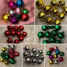 Round Jingle bells Christmas 20mm  Silver Gold Green red Charm Christmas