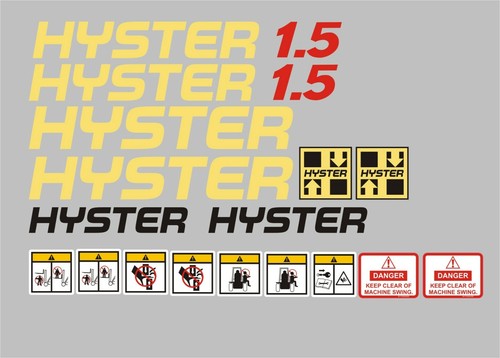 Hyster fork lift decal set - 1.5,