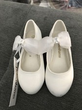 debenhams Oyg Bow Mary Jane Shoes Ivory Size Junior 7
