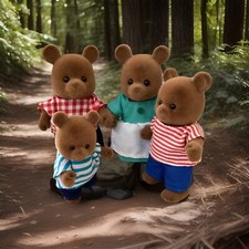 SYLVANIAN FAMILIES BEAR Family MAPLE TOWN BEARS  Vintage 1980s'