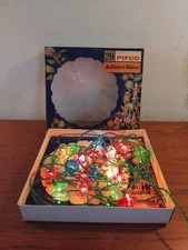Vintage PIFCO Glitterlites 1960s CHRISTMAS TREE 20 FAIRY LIGHTS