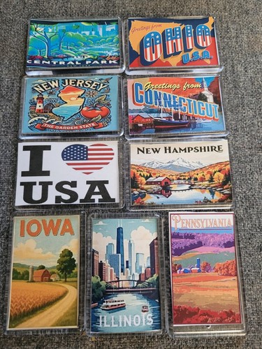 American fridge magnets set - fridge,
