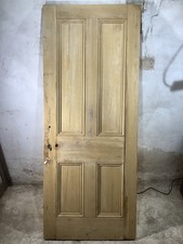 32"X 79" Victorian Internal Stripped Pine Four Panel Door 2over2 Reclamation