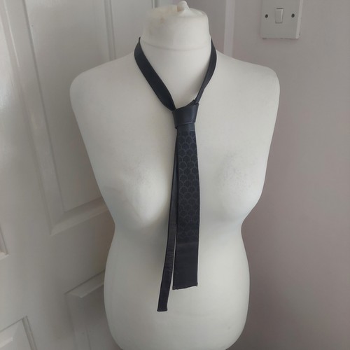Vintage leather neck tie - vintage,