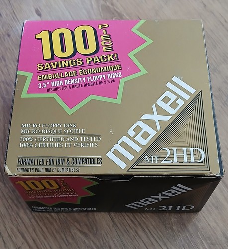 Box 100 maxell 1 44mb - maxell, 1.44mb