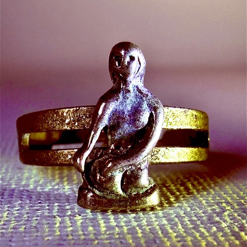 Ring vintage silver tone - ring,