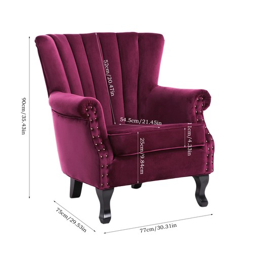 Velvet fabric armchair oyster - velvet/fabric,