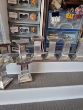 EIGHT VINTAGE SILVER DEE  CAKE PILLARS BRITISH MADE