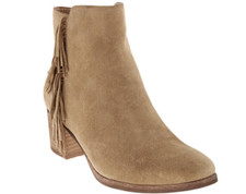 BANANA REPUBLIC Boots 8.5 LOLA FRINGE Bootie Mocha Suede Zip HELLO SOLE MATE NWT