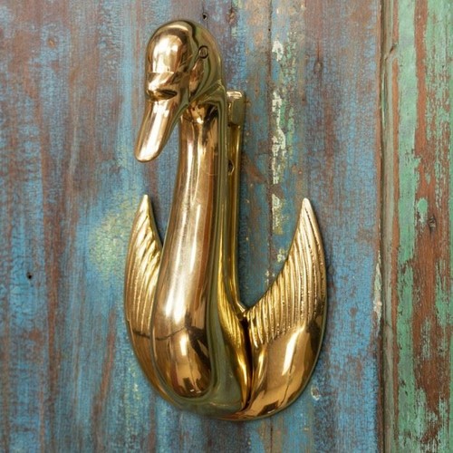 New polished brass - brass, swan