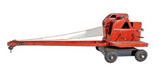 Vintage Rare Jones KL44 Pressed Steel Mobile Crane Red And Black Colour Unboxed.