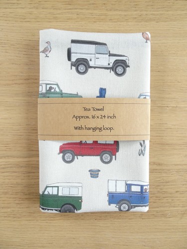 Land rover tea towel handmade - land,