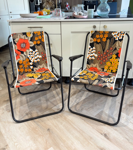 Pair vintage deck chairs - of,