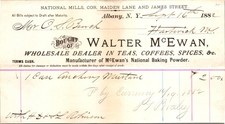 Walter McEwan Albany NY 1882