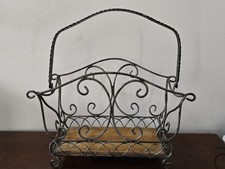 Retro Iron/Steel Metal  Magazine Rack Log Holder Kindling Holder