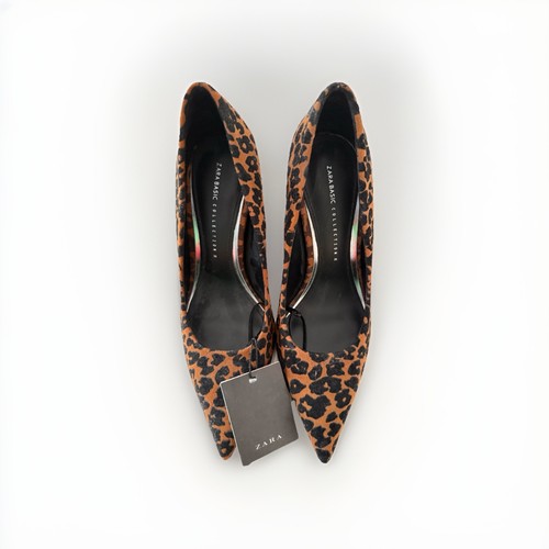 Zara heels leopard print - heels,