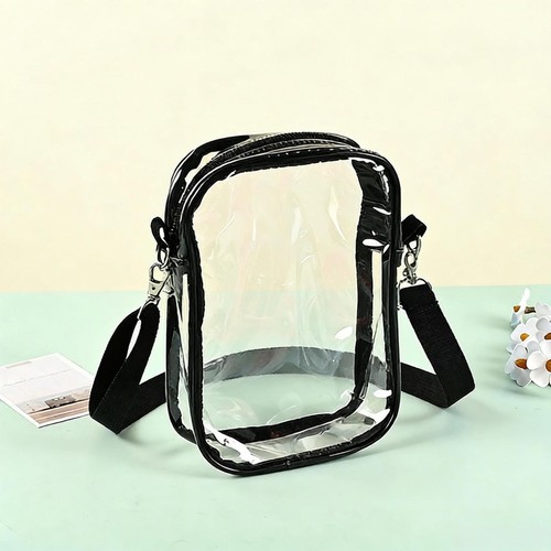 Transparent clear shoulder bag - clear,