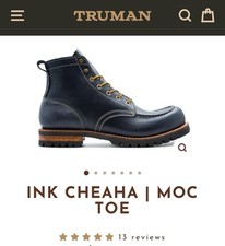 Truman Boots 9.5D Ink Cheaha