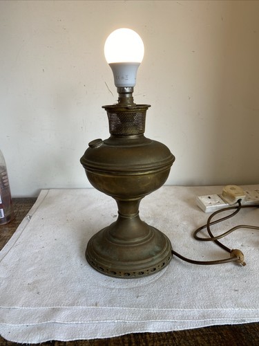 Old copper brass oil lamp - copper, &