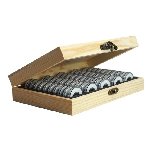 Premium wood coin storage - coin, box