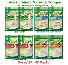 24, 48 Packs Knorr Instant Porridge Congee Thai Jasmine Rice Delicious Breakfast