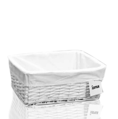 White wicker gift hamper - white,