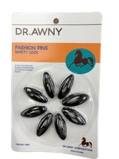 MUSLIM HIJAB SCARF SAFETY CLIP HIJAB  FASHION PINS SNAG FREE BLACK DIAMOND 