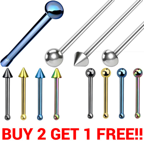 Nose straight stud surgical - nose,