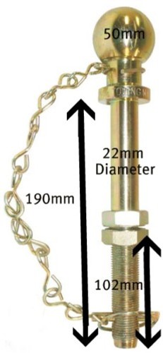Tow ball hitch - ball, 50mm