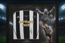 Signed Alan Shearer Framed Newcastle United Testimonial Shirt Blackburn England