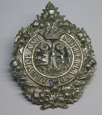 Vintage Cap Badge for Argyll & Sutherland Highlanders Scottish Regiment, on lugs