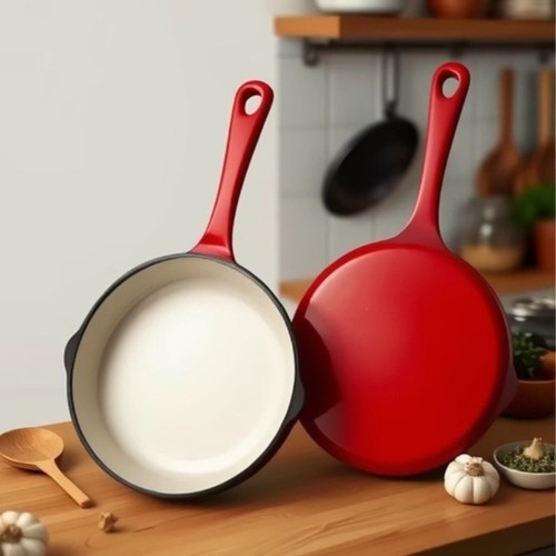 Enameled cast iron dutch oven - cast,