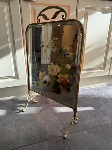 Vintage fireplace screen - fireplace,