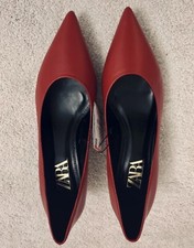 Zara Mid Heel Red Leather