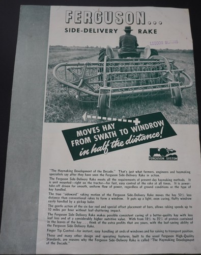 1950s ferguson side delivery - ferguson,