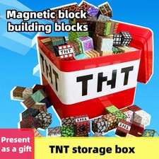 Kids Magnetic Building Blocks Toy Storage Box Set DIY Assembly Table Play Kit