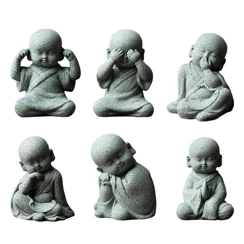 Cute monk figurine - cute,