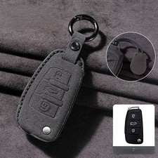 Leather Car Key Fob Case Cover