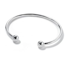 STERLING SILVER TORQUE BANGLE