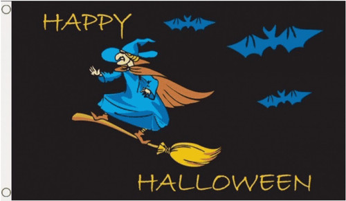 Halloween witch 5x3 feet flag - 5x3,