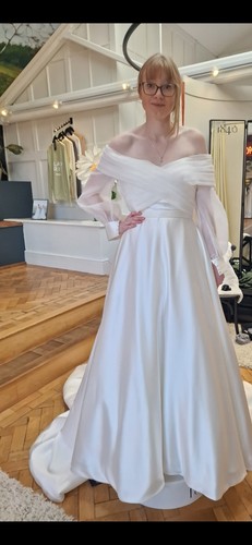 Organza long sleeved bridal - organza,