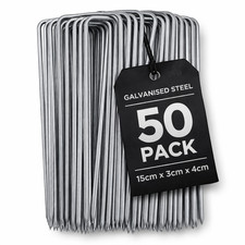 50x galvanised pins weed - u,