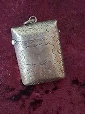 Antique Solid Silver (925) Vesta Case c.1915 Hallmarked Birmingham