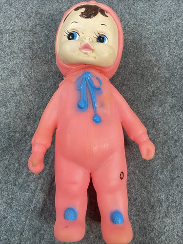 Vintage rubber squeaky baby - rubber,