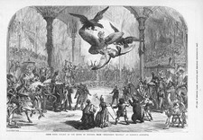 THEATRE Scene four from 'Gulliver's Travels' at Sangers - Antique Print 1876