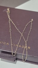 Monica Vinader rose  Gold Plated fine beaded 16- 18" Chain Necklace 