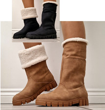 Womens Mid Calf Snow Boots