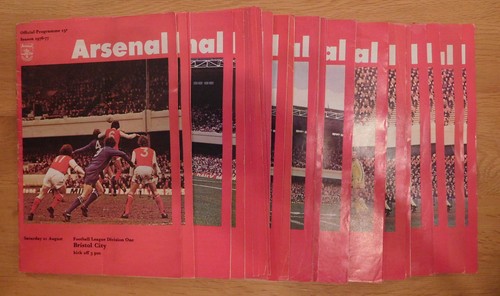 Arsenal home away - away, programmes